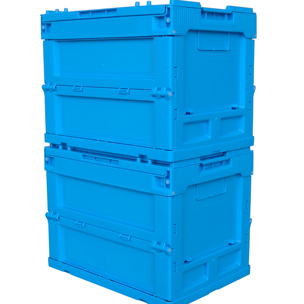 Caja móvil de caja de plástico de almacenamiento plegable Ecobox con tapa