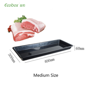 Ecobox FZ-0401C bandejas frescas de exhibición de carne a granel de plástico para supermercado
