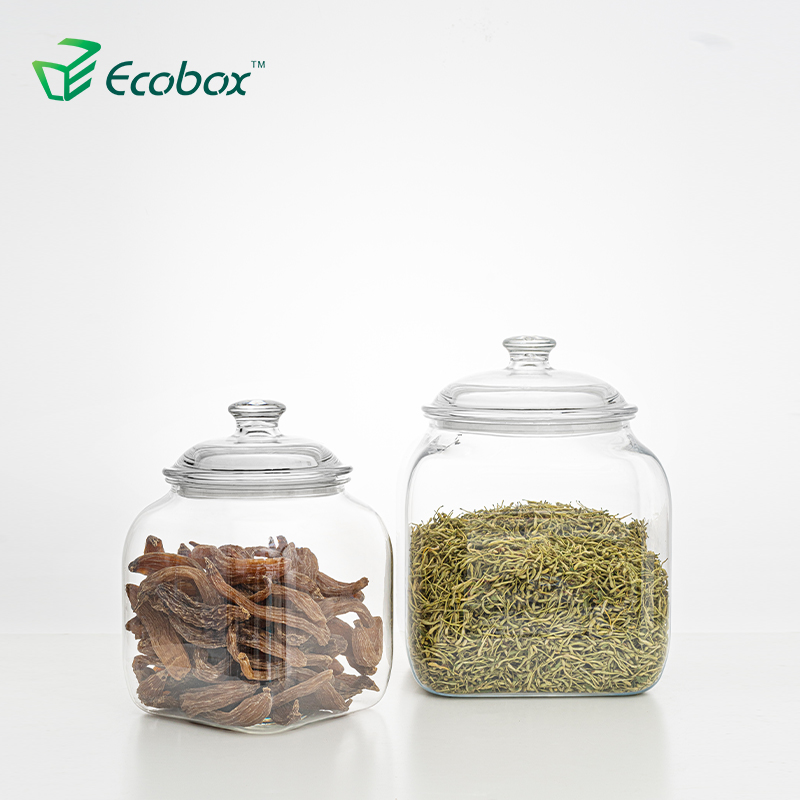 Ecobox FB200, tarro hermético redondo para dulces, pecera, hierbas, lata, caja de almacenamiento de nueces