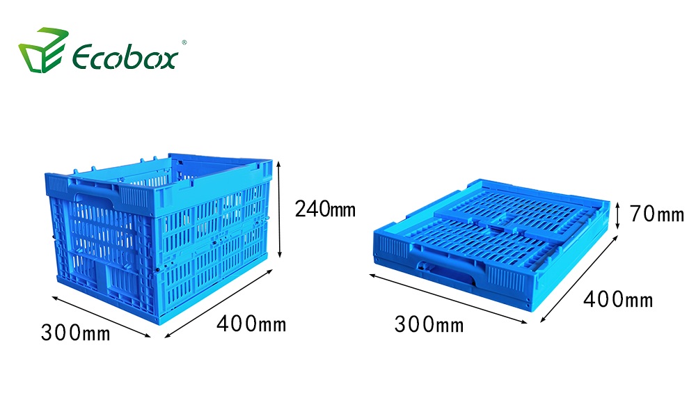 Caja móvil plegable de plástico reutilizable Ecobox para transporte