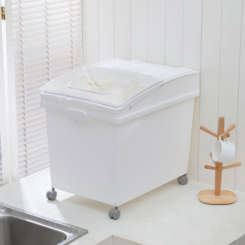 Ecobox, hogar, cocina, mascota, perro, gato, comida, cubo, contenedor de almacenamiento, caja de arroz, papelera con tapa