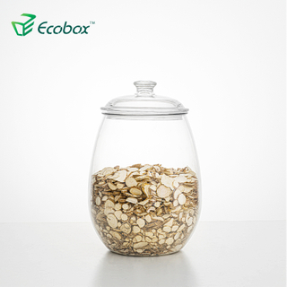 Ecobox SPH-FB220 tarro hermético redondo para dulces, pecera, hierbas, lata, caja de almacenamiento de nueces