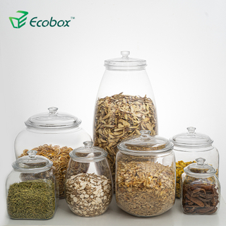 Ecobox FB200, tarro hermético redondo para dulces, pecera, hierbas, lata, caja de almacenamiento de nueces